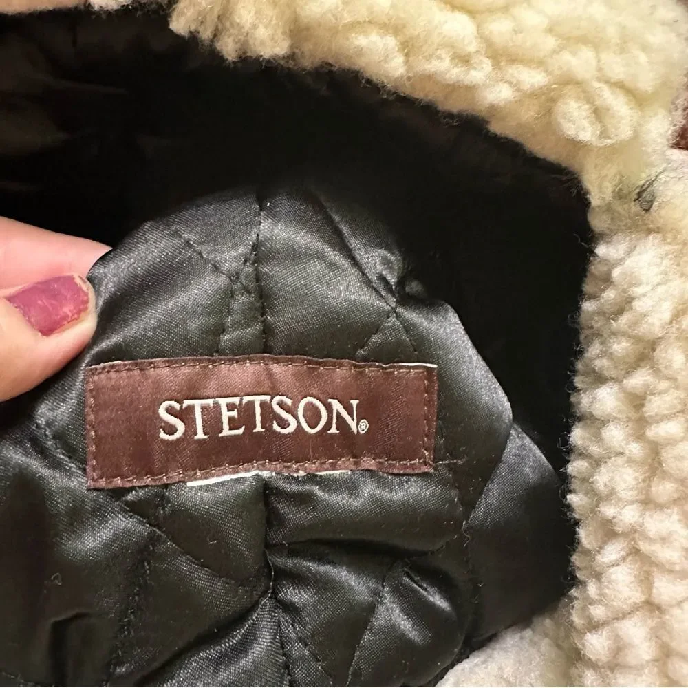 Stetson Men’s plaid Sherpa Trapper winter Hat